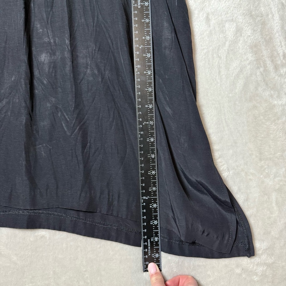 Vintage Aries Woman Black Rayon Romantic Gothic Tunic Mini Dress - Picture 9 of 11